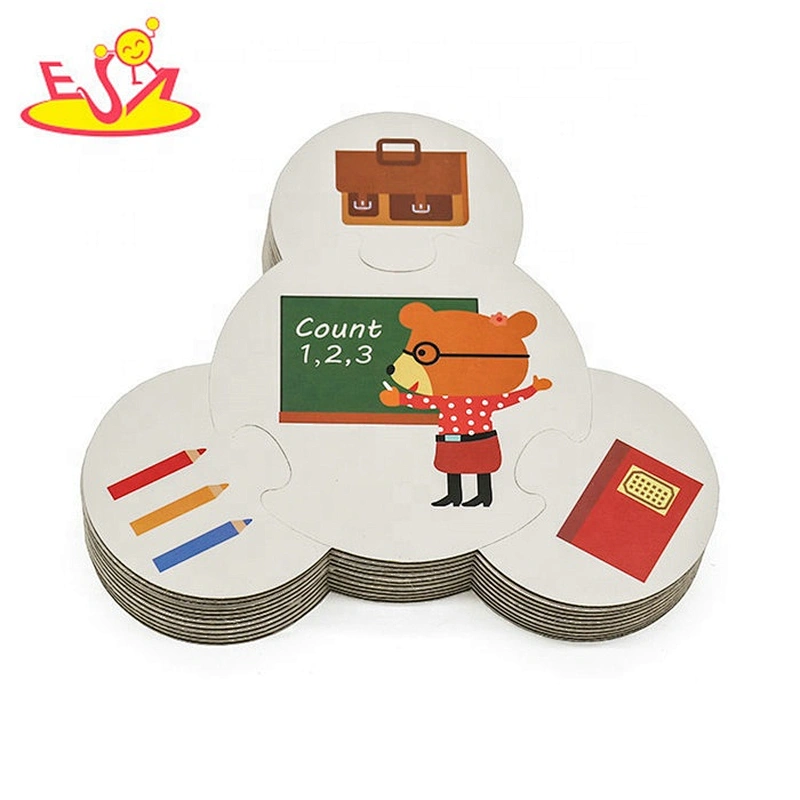 2019 New arrival educational wooden alphabet jigsaws for toddlers W14B107