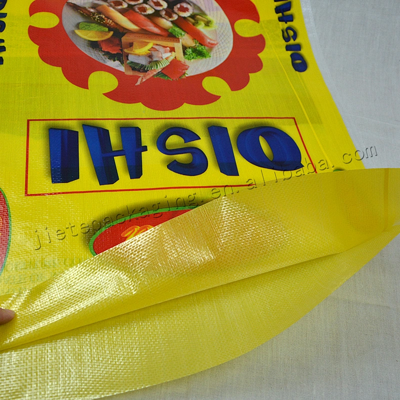 High quality 100% transparent pp woven 25kg rice packing bag