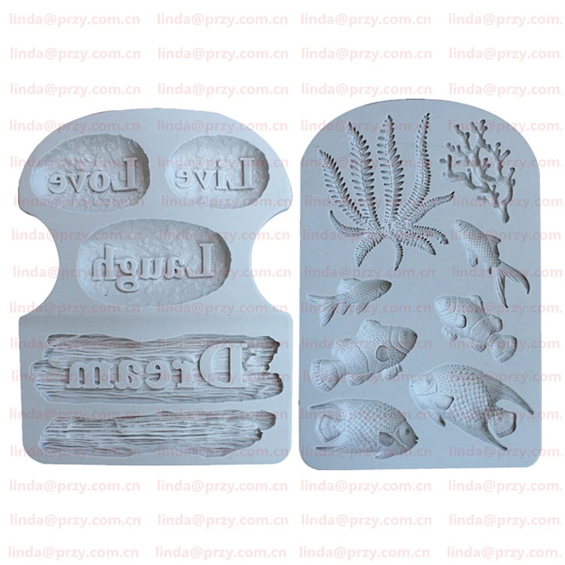 Coral fish molds silicone fondant mould Fondant chocolate cake decoration tool Mold
