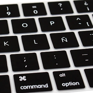 Spanish Language European Layout Keyboard Skin custom silicone keyboard cover For macbook pro 13 touch bar 15