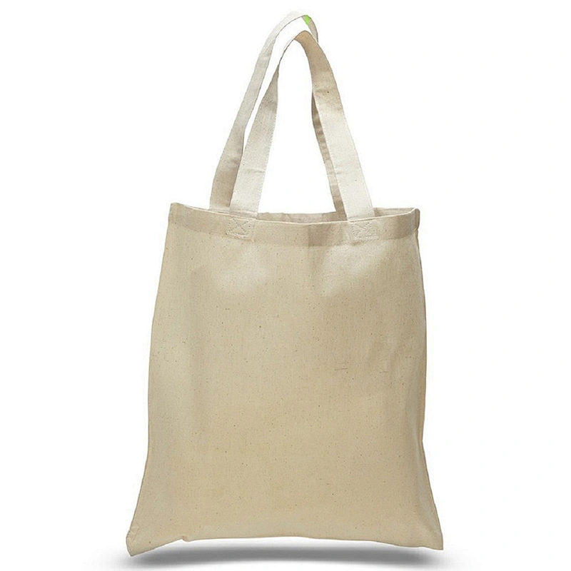 Factory wholesale cotton canvas fabric handbag tote  muslin shopping pouch portable shopper