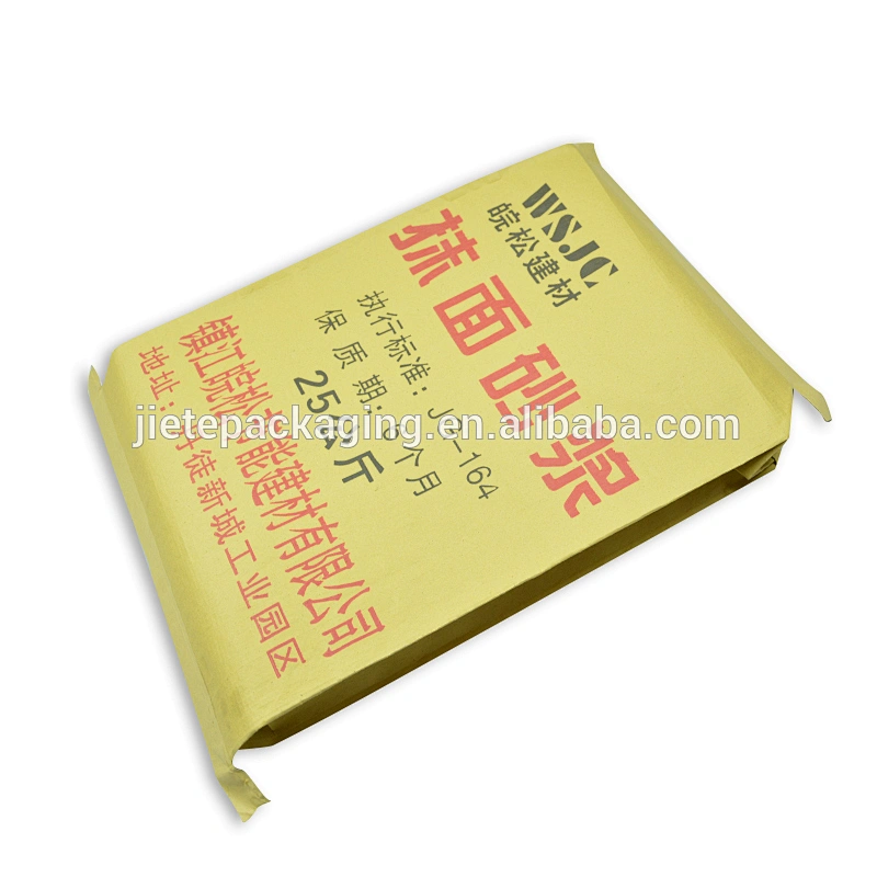 Customized plastic paper cement valve bag 50kg