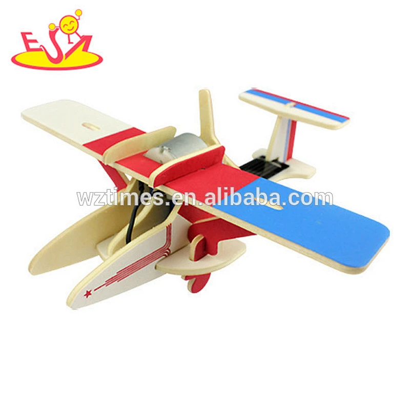 2018 wholesale kids airplane build kit wooden assembly toys new design children wooden assembly toys W03B068