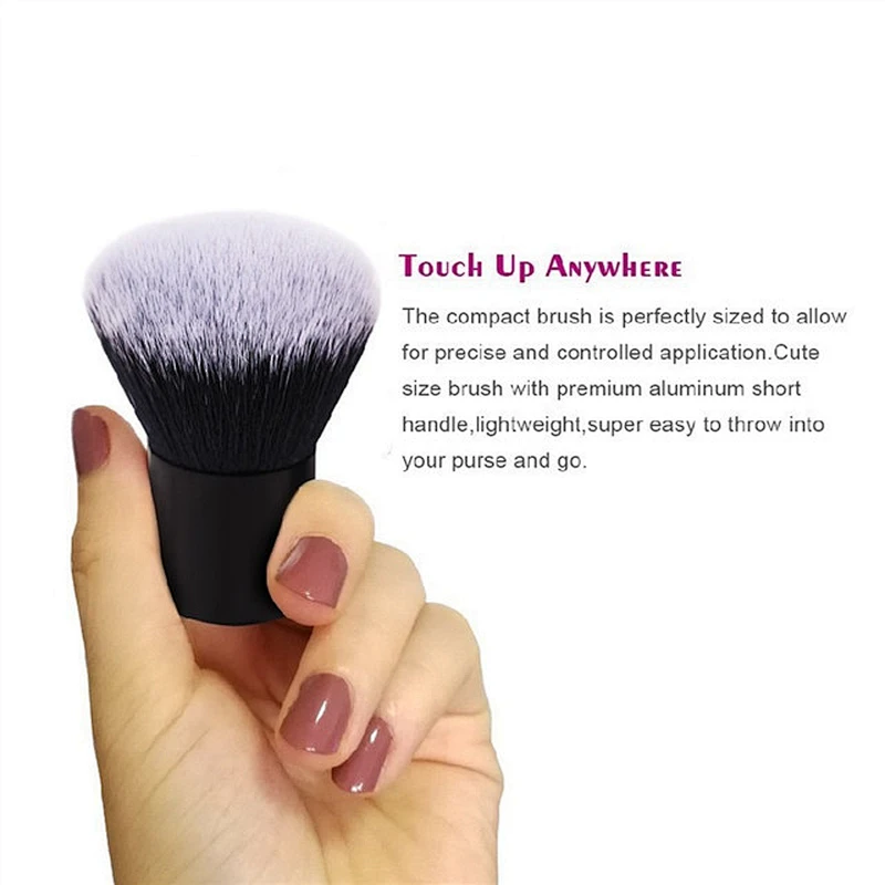 2018 Newest Soft Black Kabuki Mushroom Brush Powder Makeup Brush