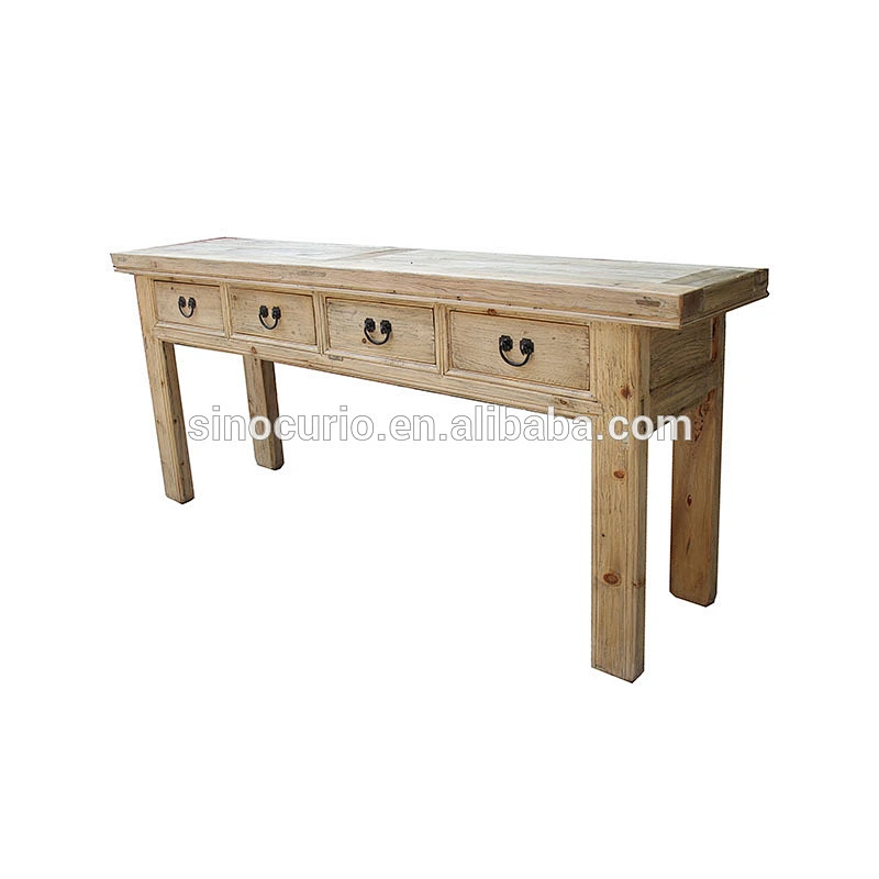 Chinese country antique furniture reclaimed elm wooden hobby lobby console tables