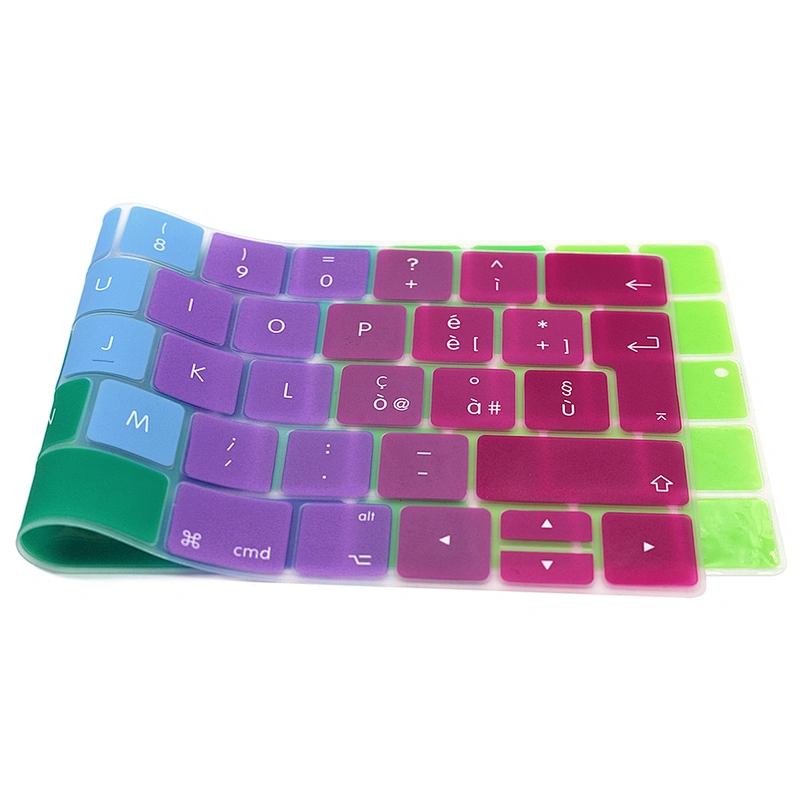 Rainbow Silicon Laptop Italian Keyboard Skin laptop keyboard cover for mac laptop skins Pro 15
