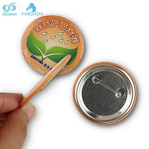 Funny custom metal pin badges / badge clip safety pin