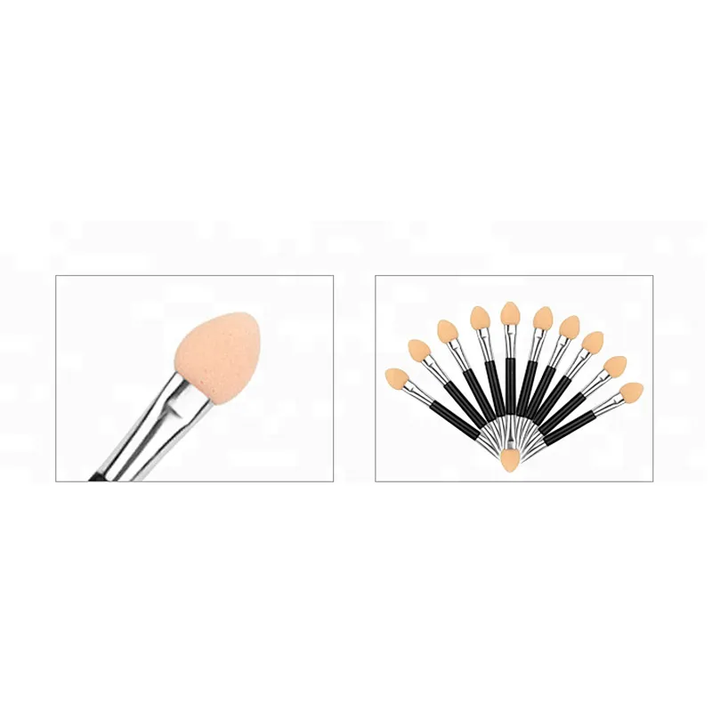 Double ended applicator make up brush eyeshadow sponge brush