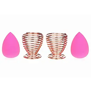 2pc Metal makeup Sponge holder Puff Display Stand