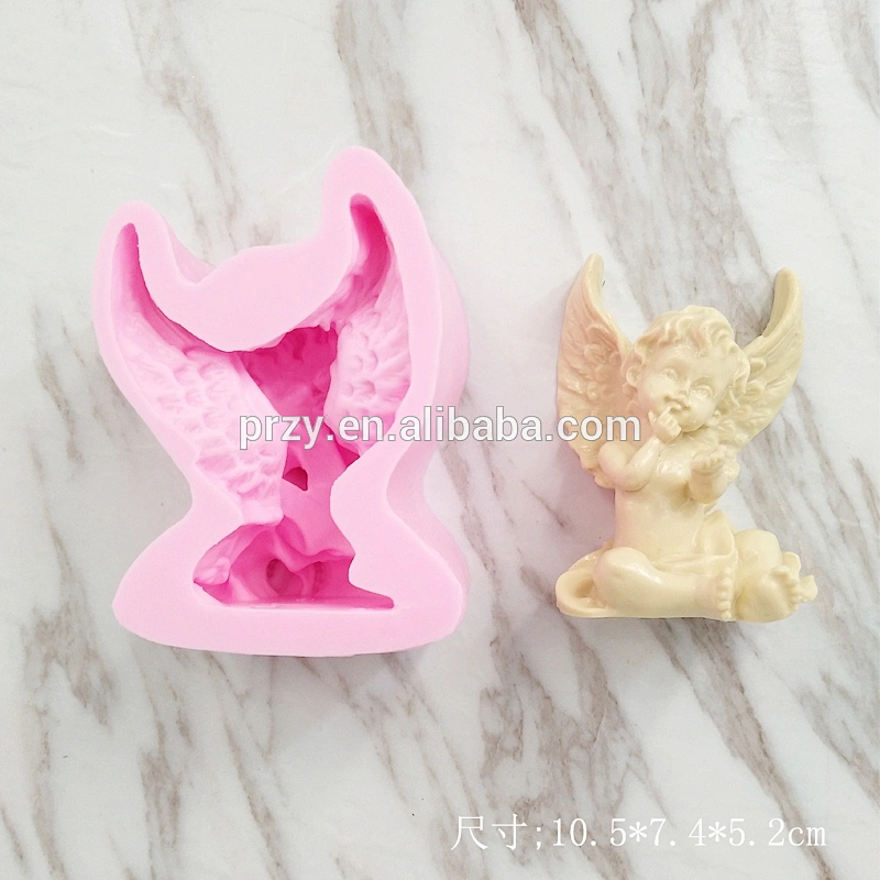 TS001 3d angel molds sugar cake silicone mold with wings baby angel DIY aroma gypsum moulds soap making candle mold baking tools
