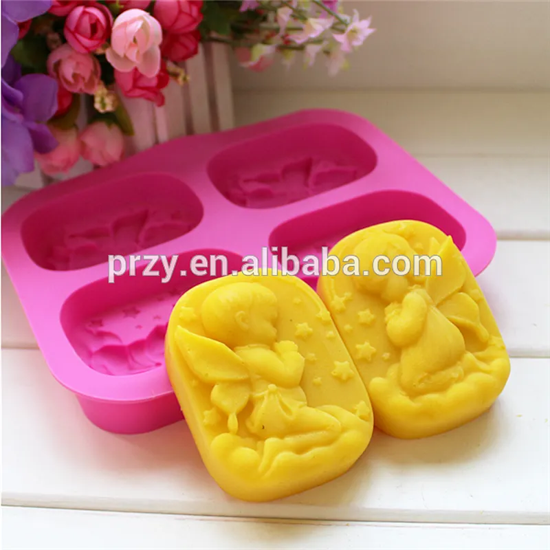 PR252 PRZY 2015 Handmade praying angel silicone soap mould