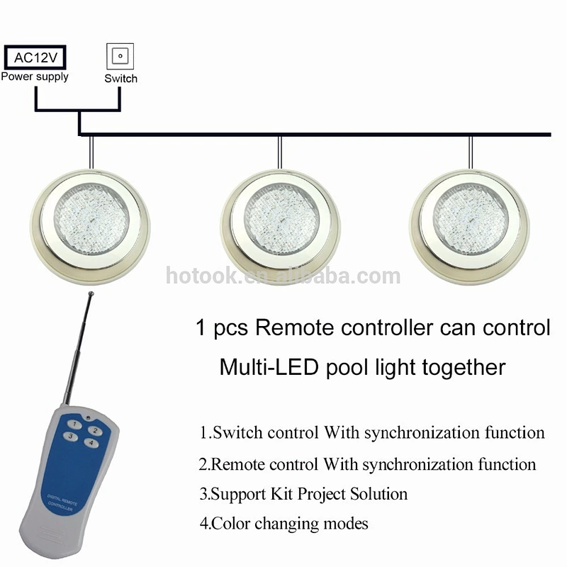 18W 252leds Salt Water LED RGB IP68 Swimming Pool Light 12V