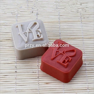 S6030 square shape LOVE silicone soaps mold for sale