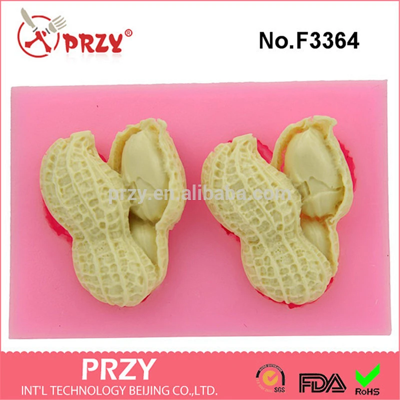 Food-grade silicone mold Fondant tool For Cake Decorating Silicone soap mold cake mold Peanut shape