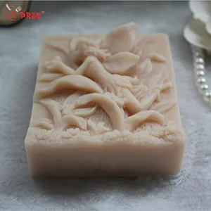 Silicone soap mold Flower fairy holding birds handmade soaps mould aroma stone molds silicone