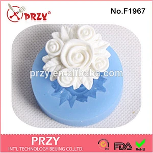 F1967 przy food grade flower shape food grade silicone ice cube mold