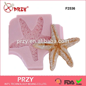 F2534 Star Fish Silicone Mold Flexible Food Safe Fondant Gumpaste Chocolate Sugar Mold Resin Polymer
