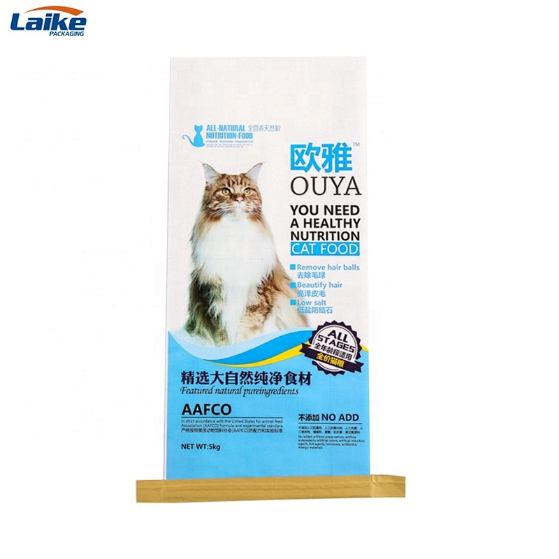 Food grade laminated pp woven cat feed   pet dog food packaging bag 10kg 15kg 50kg