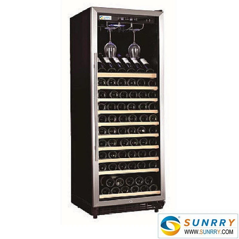 Lowes display wine refrigerators with decorative wood shelves