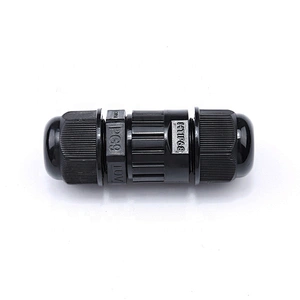 Nylon 2 pin Outdoor Cable Electrical IP68 Waterproof Connector