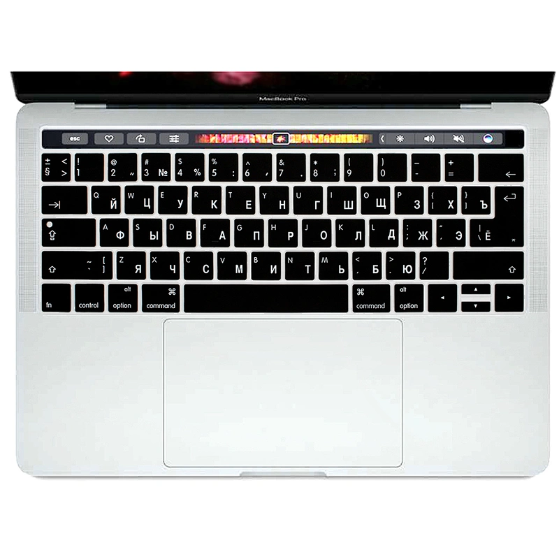 Amazon China laptop with russian keyboard Protector  for macbook new pro 13 touch bar 2016
