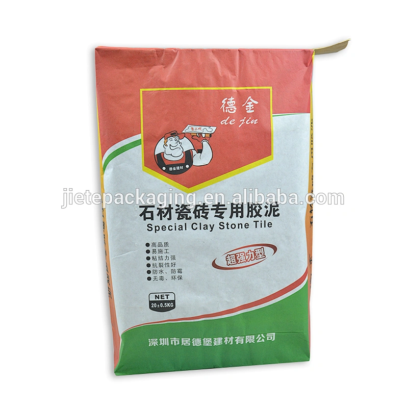 oem design 25kg 20kg cement bag for special clay stone tile,wall putty bag