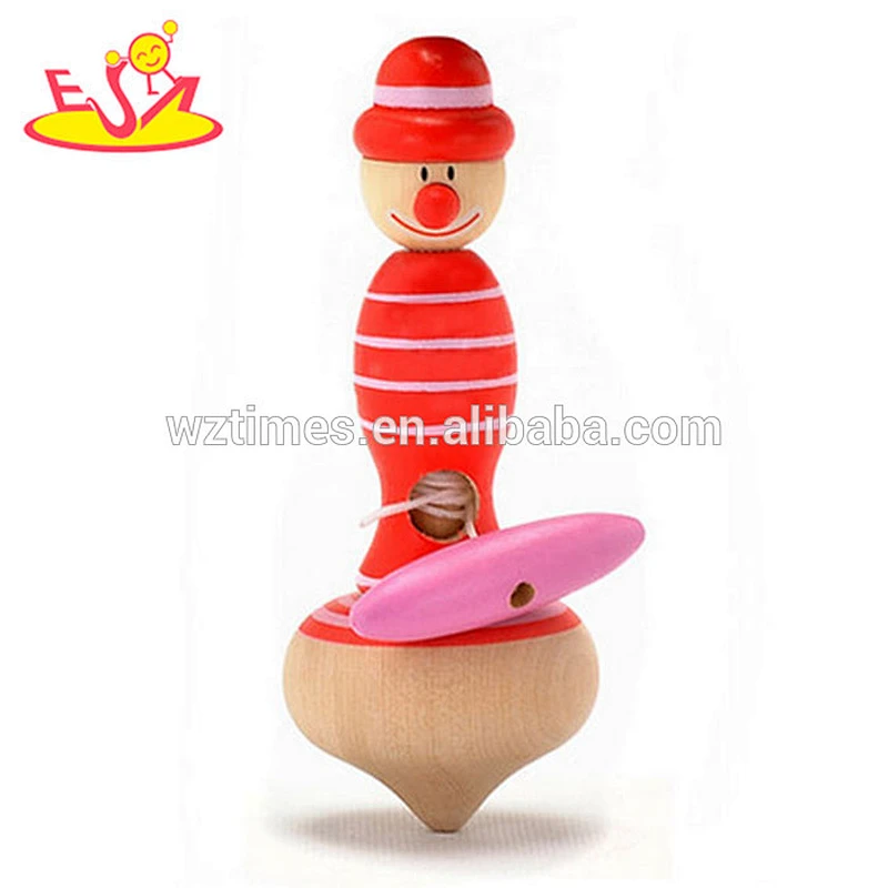 wholesale intelligent wooden toy spinning top for children W01B022