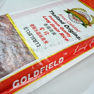 25kg new material bopp laminated and printed Thai jasmine rice packaging bag for grain,bean,flour,feed