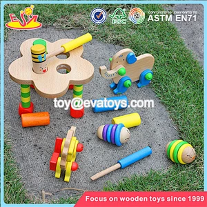 Wholesale new arrival animals wooden knock toy interesting kids wooden knock toy W12D018