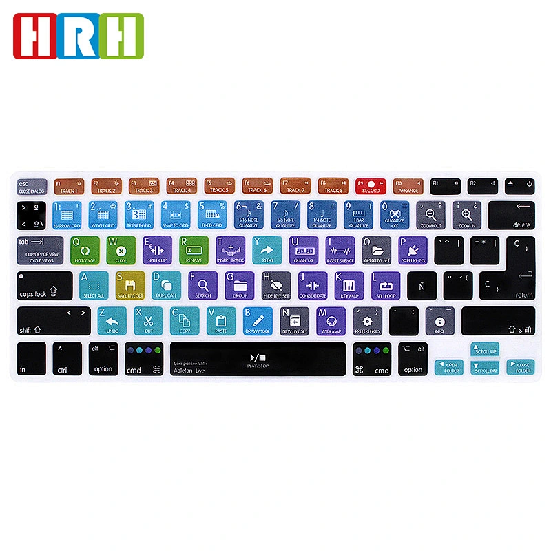 Ultra Thin Laptop Accessories Ableton Live Spanish Hotkeys Silicone Diy Keyboard Skin For Mac Cover