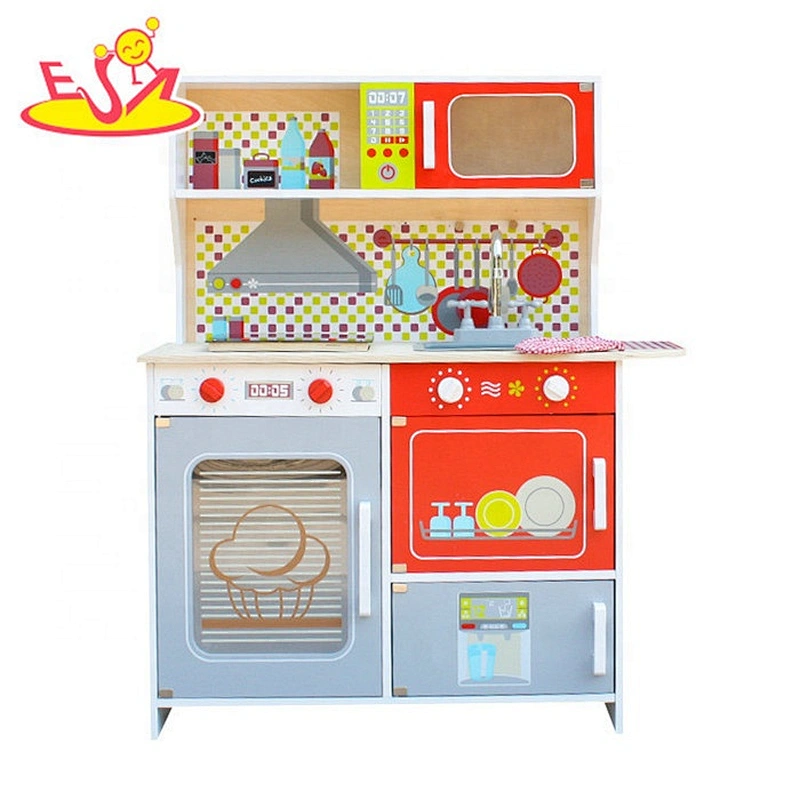 2019 New arrival child wooden toy kitchen set for pretend W10C386