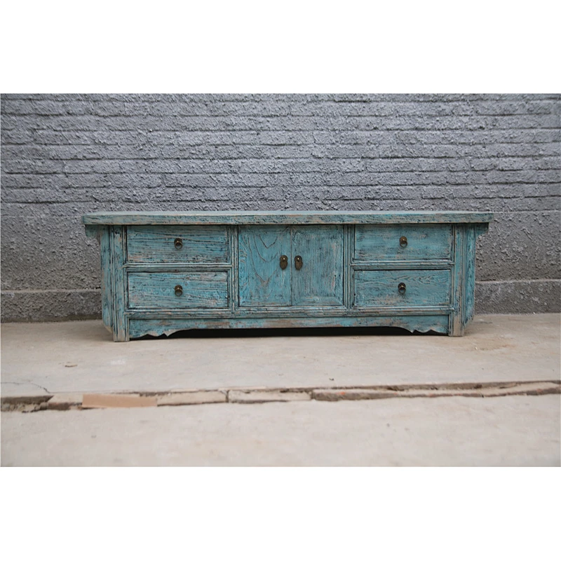 Chinese antique lacquer solid wood TV cabinet