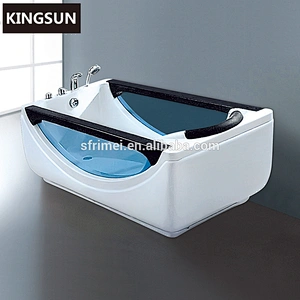 Double Apron Glass Massage Water Jet Whirlpool Corner Badewanne Elderly Bathtub