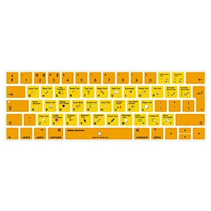 China Wholesale Market custom keyboard skin Illustrator AI Flexible TPU keyboard cover For Macbook Pro Touch Bar 13 15