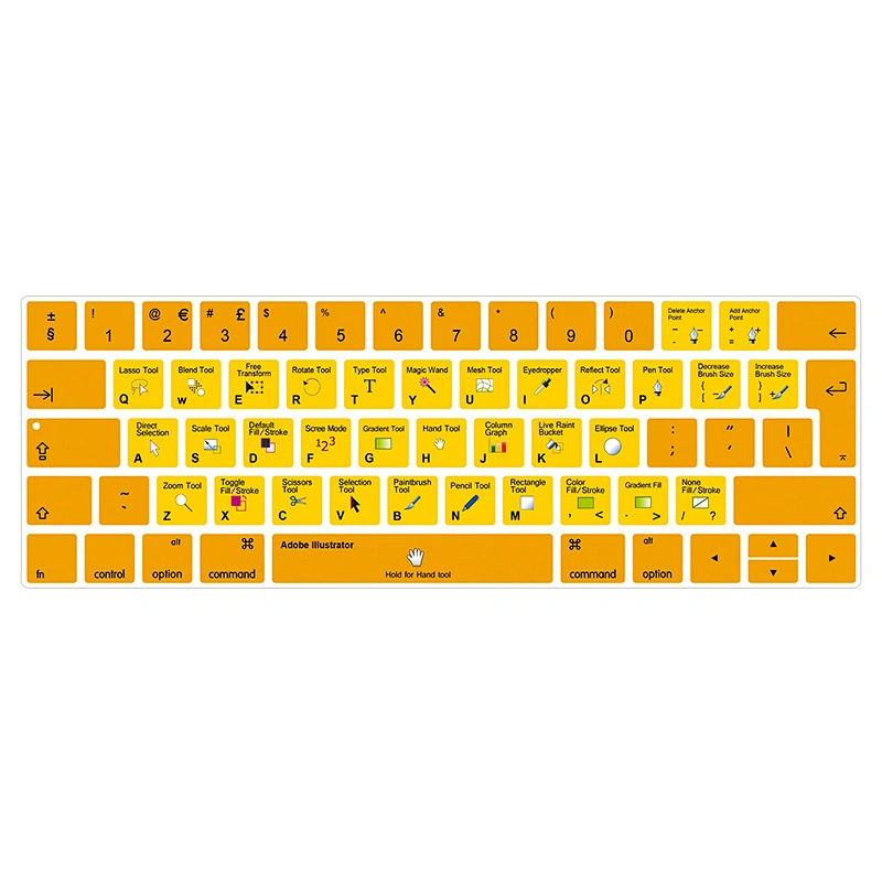 China Wholesale Market custom keyboard skin Illustrator AI Flexible TPU keyboard cover For Macbook Pro Touch Bar 13 15