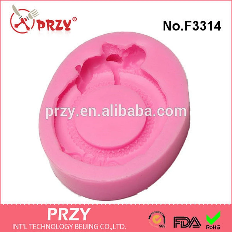 F3314 Sleep Angel Baby Silicone Mold Fondant Silicon Mold Cake Decoration Mold