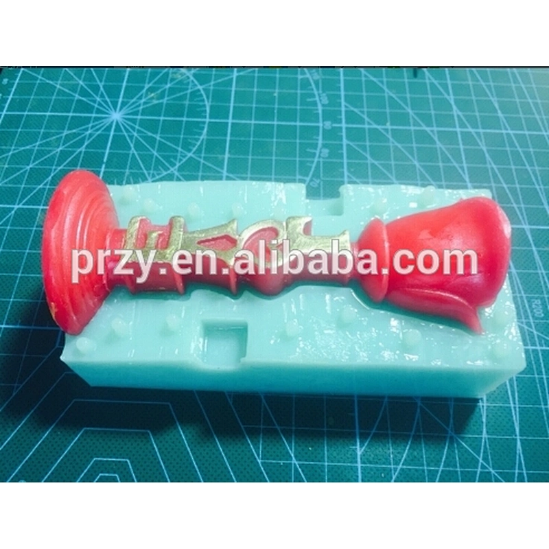 Newest handmade rose shaped silicone candelabrum mold