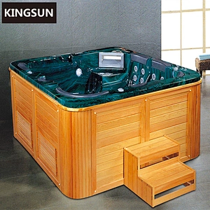 Cheap Outdoor SPA Jet Double Whirlpool Massage Bathtub Extra Large With Staircase