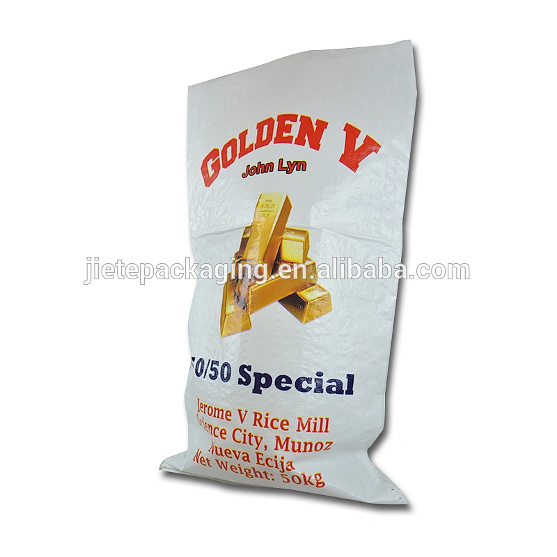 25kg grain, flour, rice, wheat, fertilizer pp woven bag with color printing