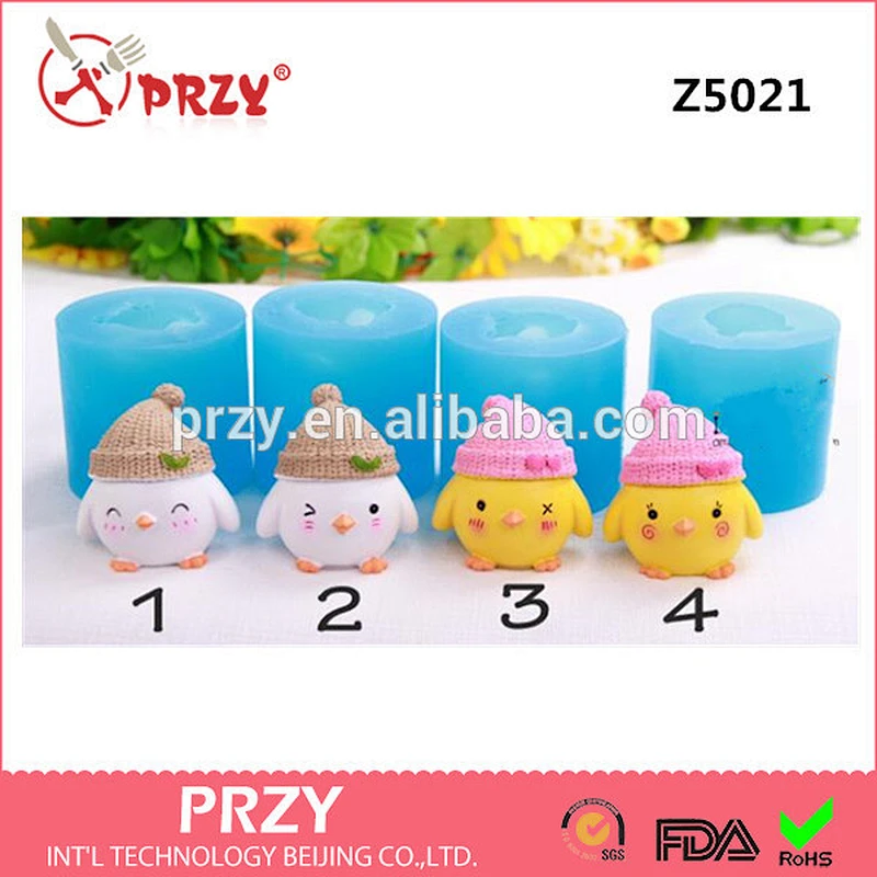 Chicken Silicone mold 3D chickens soap mould candle mould