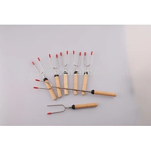 Stainless steel telescoping fire pit marshmallow fork