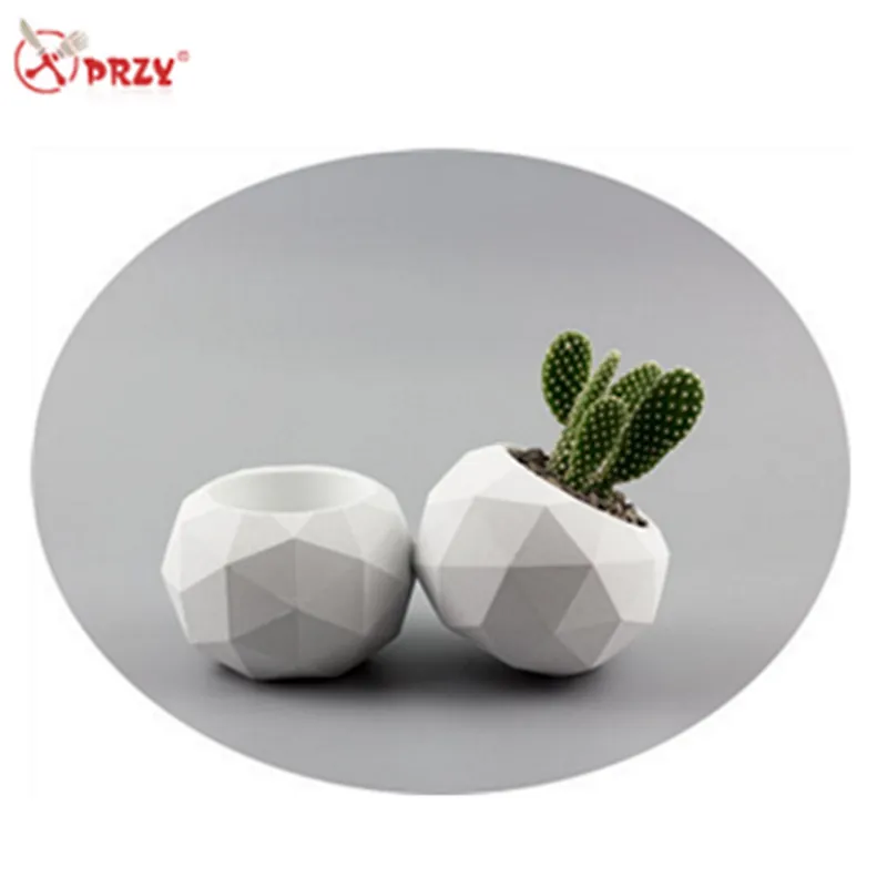 PRZY hot sale Cement flower pot Mold Silicone Concrete Planter Molds 3d vase concrete decorations molds