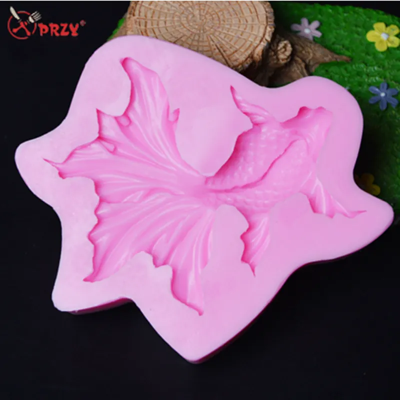 New 3D carp silicone soaps molds Beautiful fish tail Molds Soap Mold goldfish Chocolate Mould