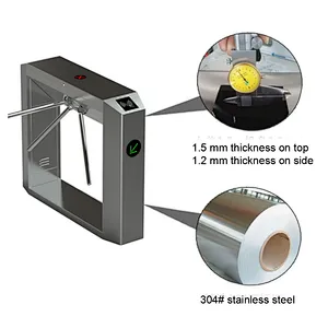 High quality stainless steel access control drop arm vertical tripod turnstile