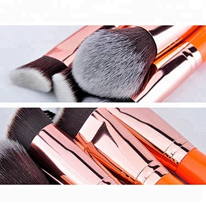 Private Label 11pcs Orange Makeup Brushes Set Powder Foundation Blusher Concealer Eyeshadow Eyecomb Brush Cosmetic Beauty Kit