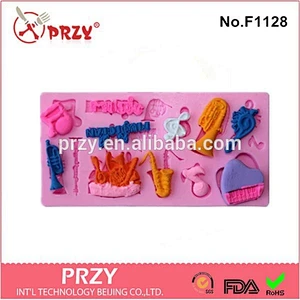 Wholesale Musical Instruments silicone mold for fondant