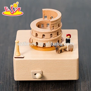 Customized cartoon wooden music boxes for babies educational toys wooden music boxes for babies W07B045