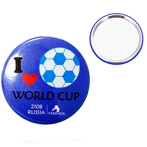 2018 fashion color football logo badge with round metal tinplate badge clothing adorned badge for promotional gifts in stock