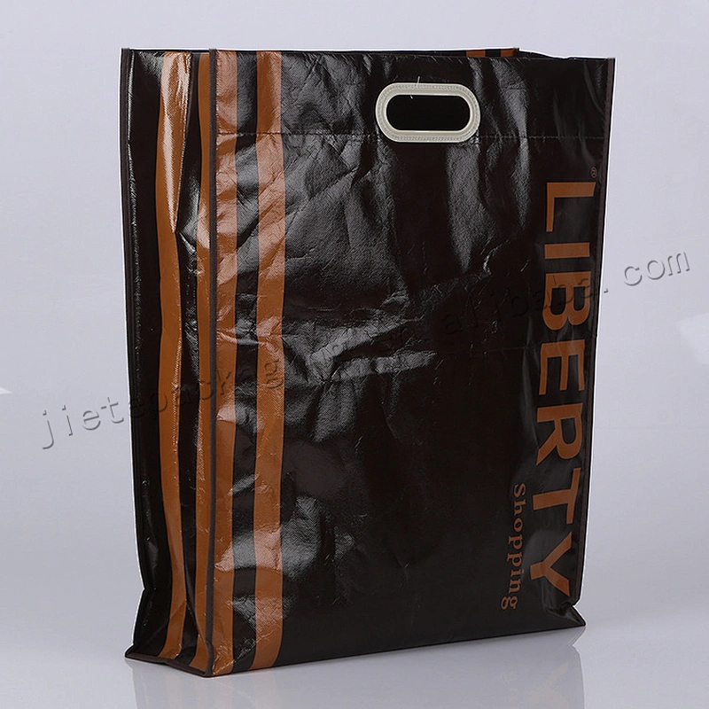 Black Promotional Custom Logo Printed pp non woven Tote Bag