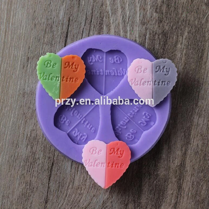 Hot sale Heart-shaped DIY sugar cake decoration mold mini resin silicone mold